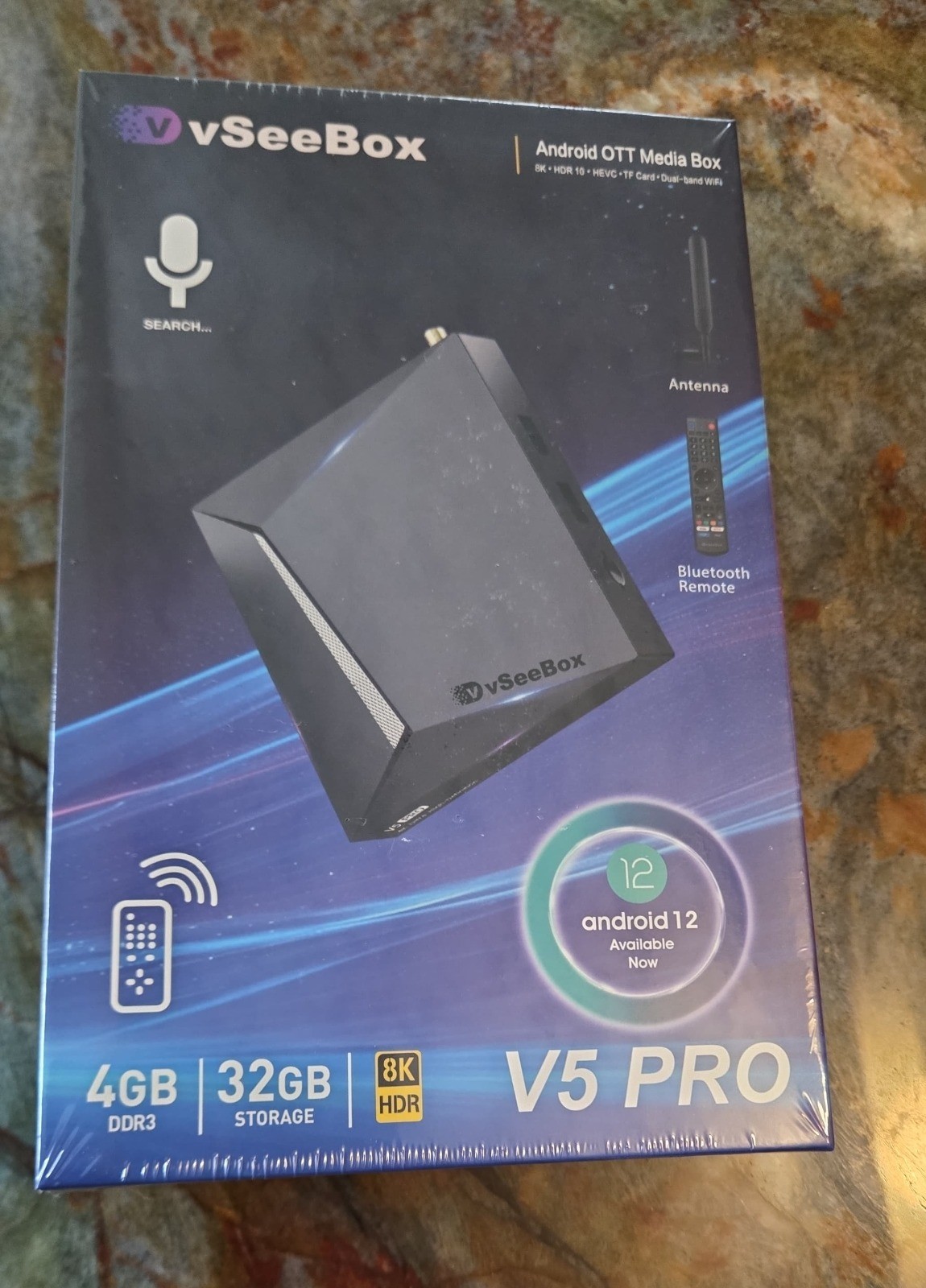 4K Ultra HD Smart Media Player VseeBox V5 Pro WiFi 6 Bluetooth Voice Remote