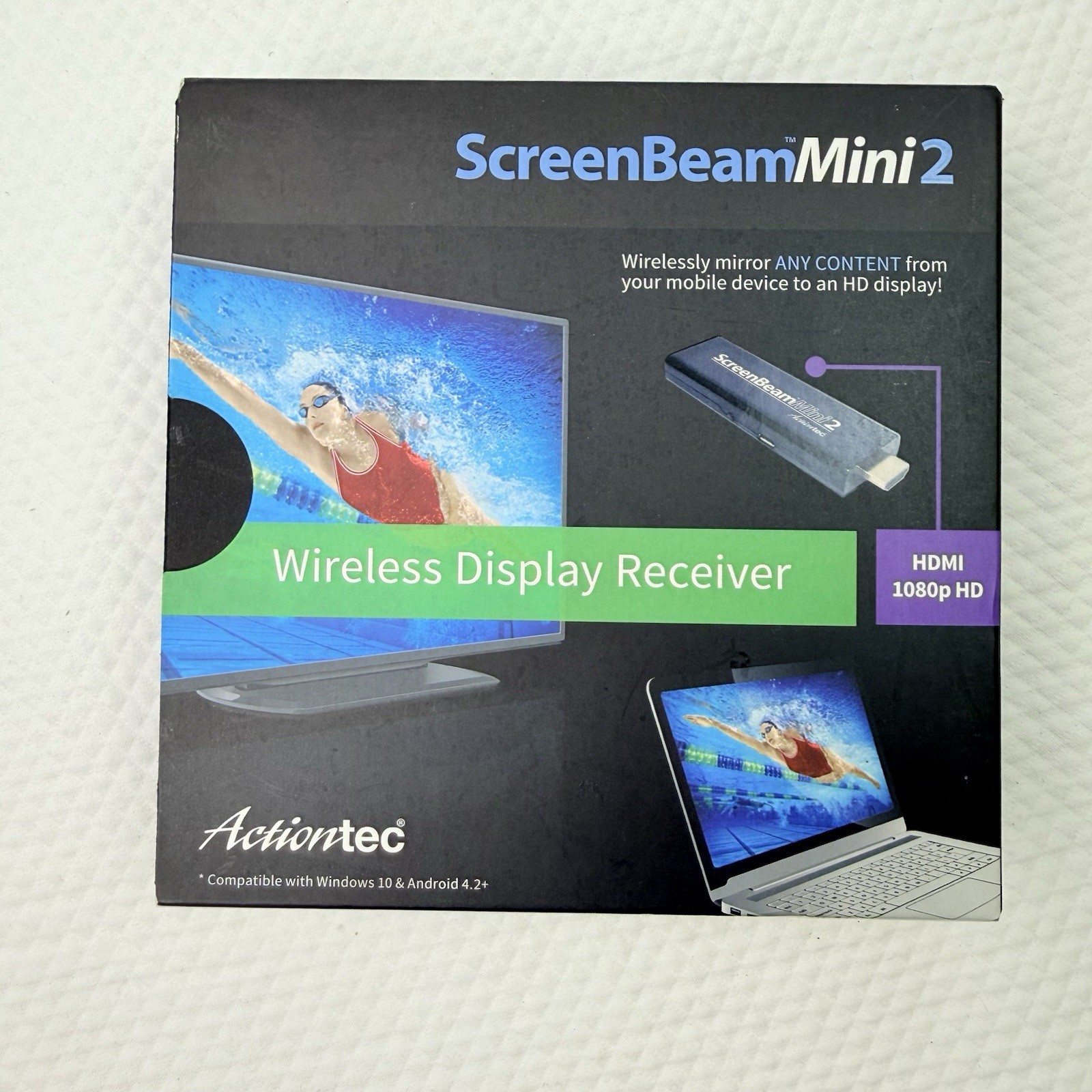 NIB Actiontec ScreenBeam Mini 2 Wireless Display Receiver HDMI 1080p HD New