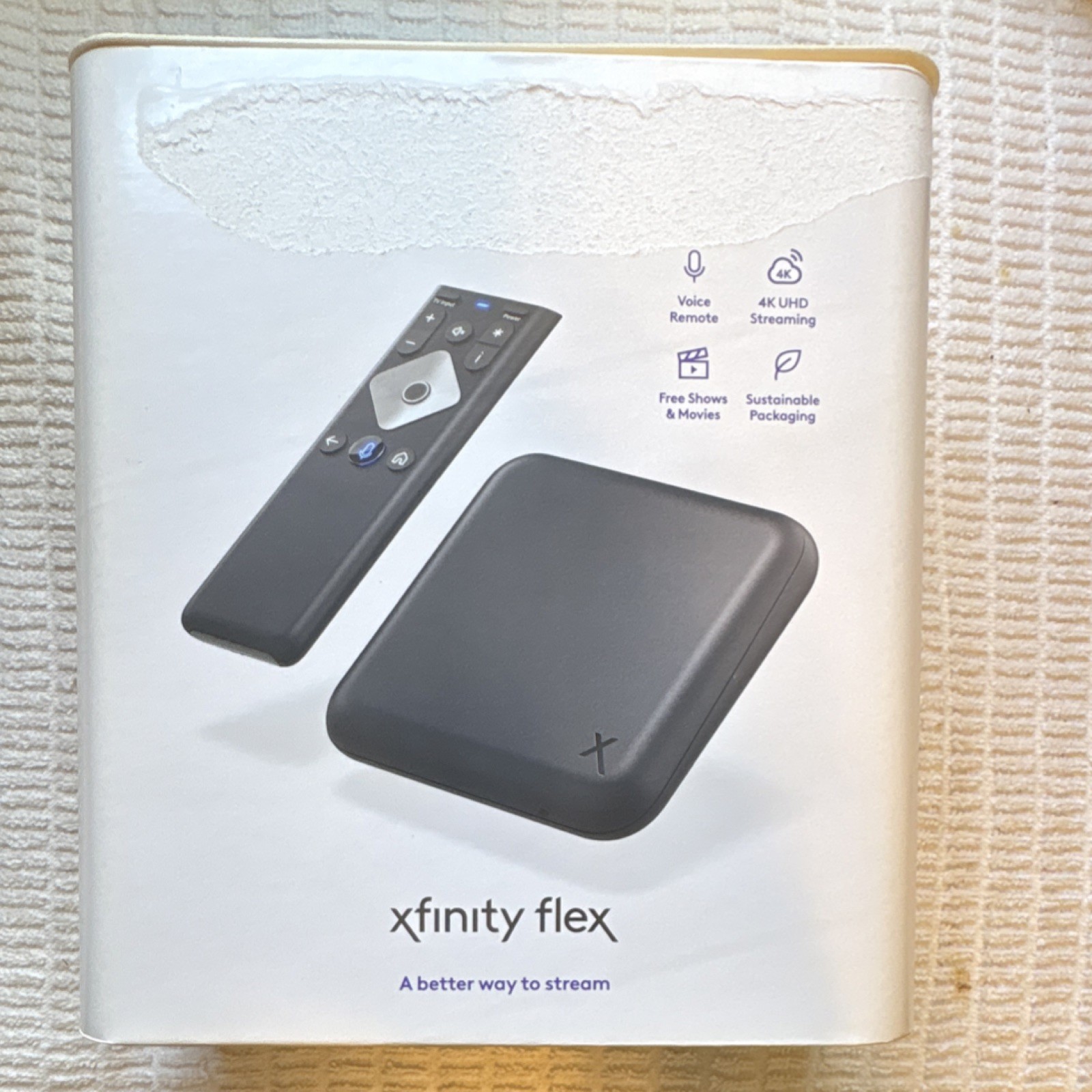 Xfinity Flex WNX11TAEIBO 4K UHD Streaming Box Voice Remote Dolby Atmos HDMI