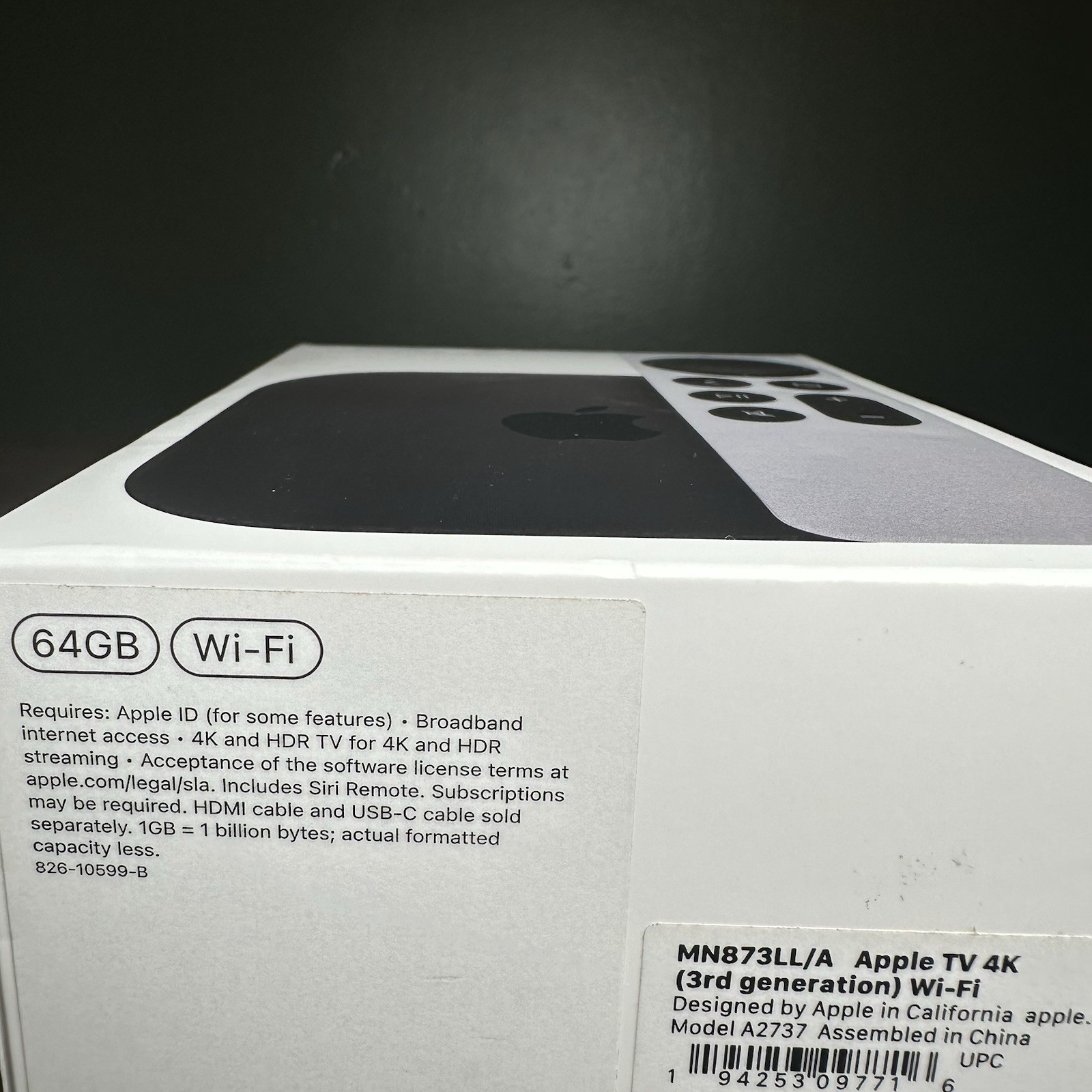 Apple TV 4K 3rd Generation Replacement Box EMPTY BOX ONLY MN873LL/A
