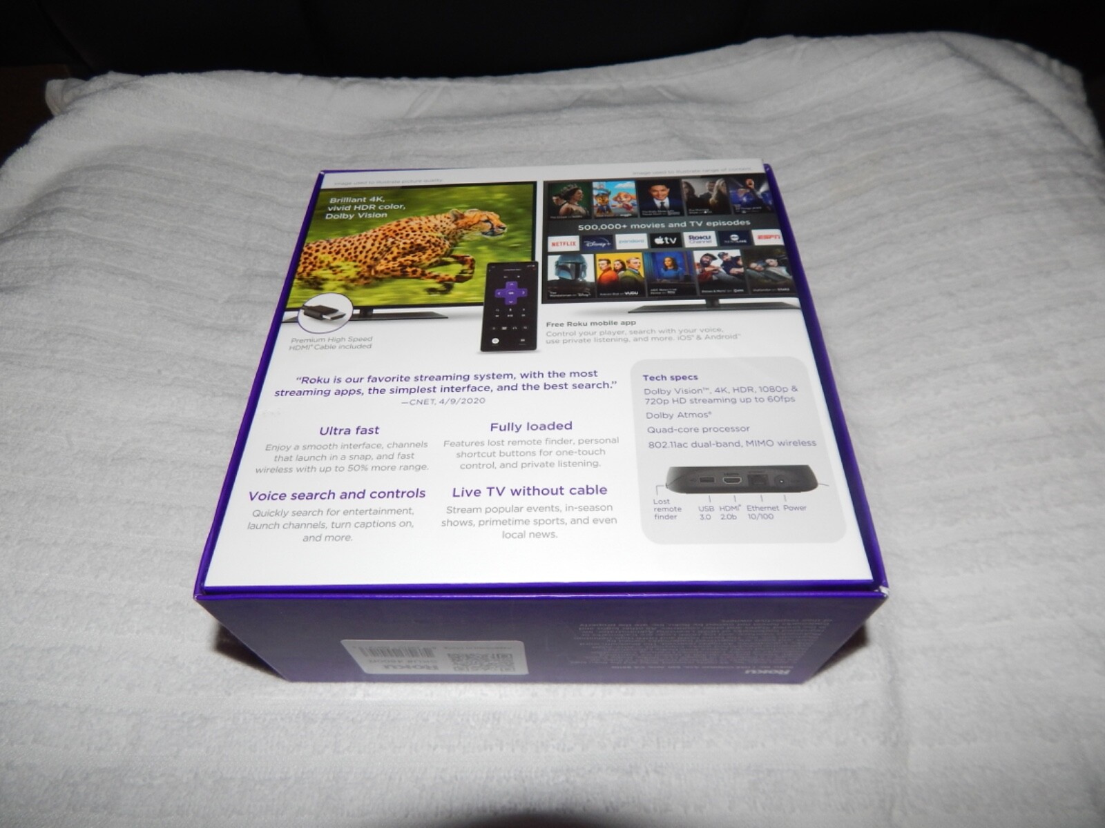 Roku Ultra 4800R 4K Streaming Media Player Gently Used w/ Box Remote Complete