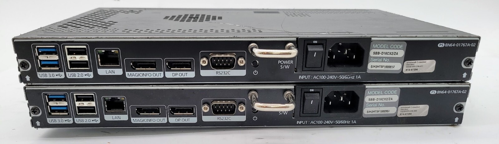 Lot of 2 Samsung SBB-D16CX2/ZA Digital Signage Player
