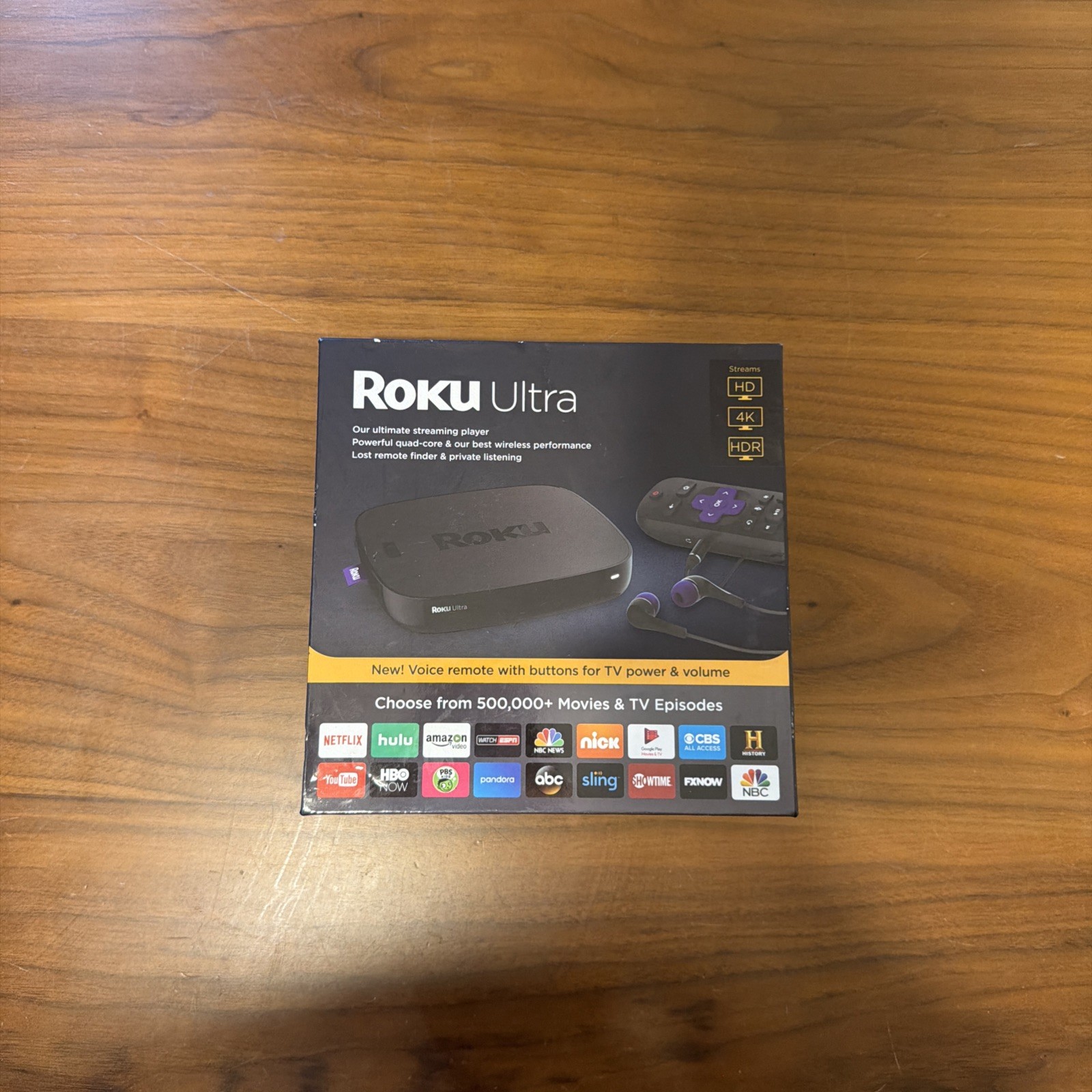 Roku Ultra 4K UHD Streaming Media Player with Voice Remote Pro