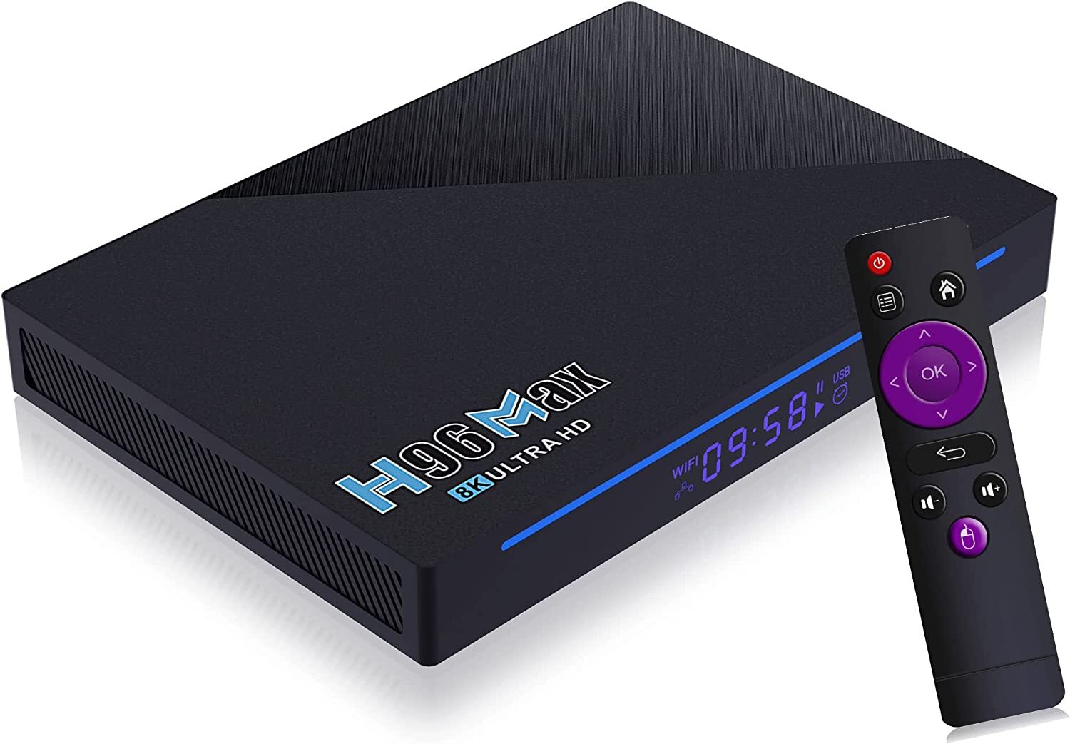 Android 11.0 TV Box 8GB RAM 64GB ROM H96 MAX RK3566 Quad Core with Dual Wi-Fii
