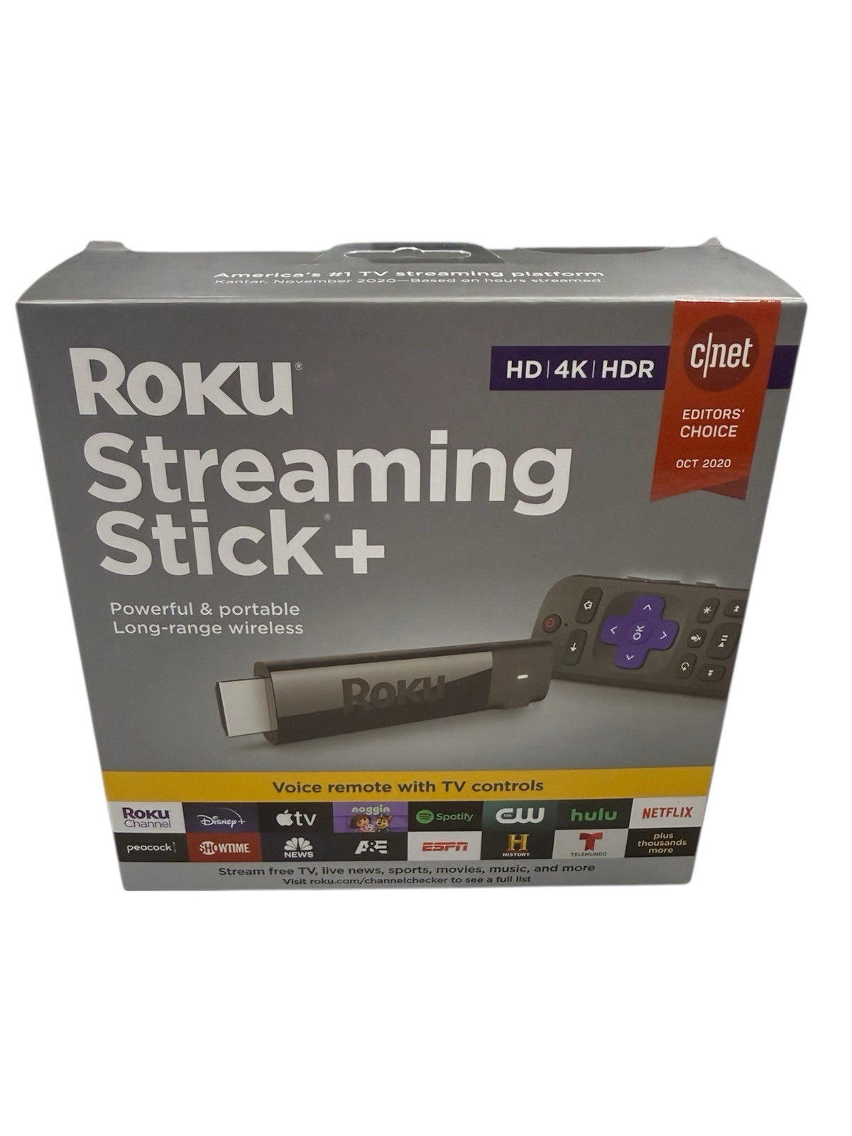 Roku Streaming Stick+ 3810R 4K Streaming Media Player with Voice Remote (Sealed)