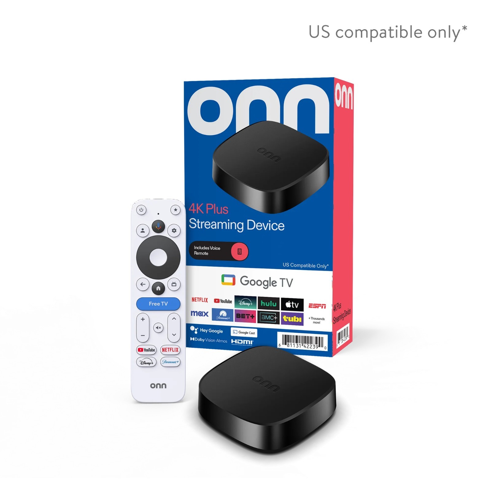 ONN 4K PLUS STREAMING BOX – GOOGLE TV – ULTRA FAST – 16GB Storage – 2 GB Ram