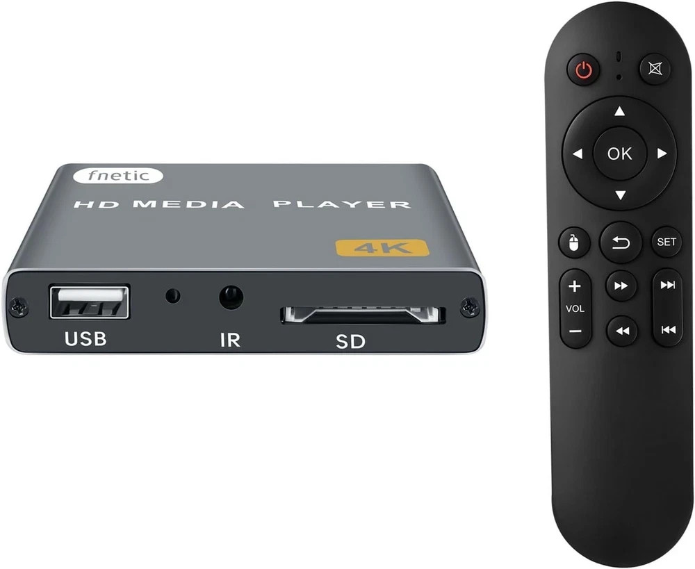 4K Digital Media Player, TV MP4 Video Player with HDMI/AV Output, Digital Sig…