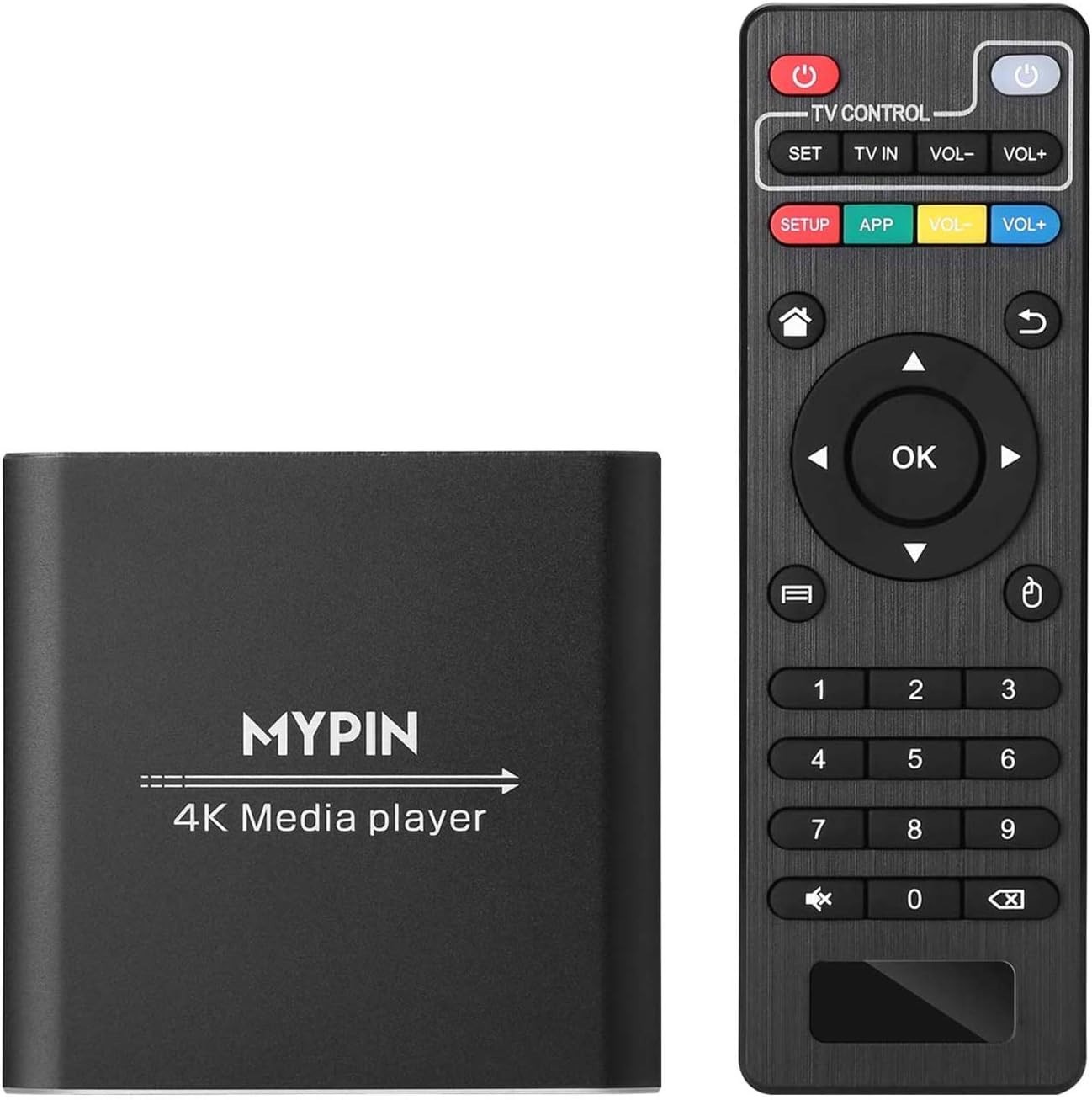Compact 4K Media Player with Remote & Dual USB Ports – HDMI 7.1 Surround Sound