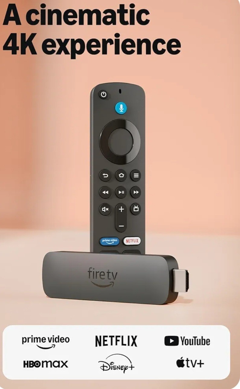 Amazon Fire TV Stick 4K Select 8GB Wi‑Fi Black 2160p HDMI Streaming Dongle