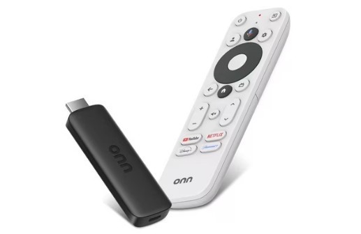 ONN Full HD Streaming Device w/ Google TV, 1080p 8GB HDMI Voice Remote J / B