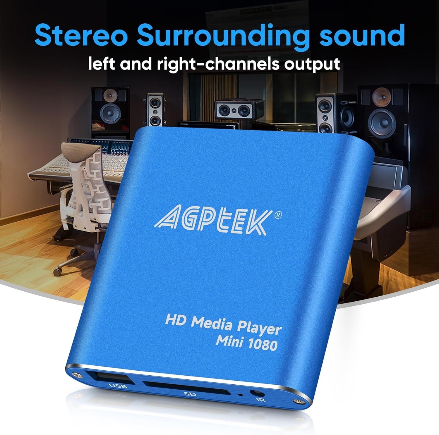 HDMI Media Player, Blue Mini 1080p Full-HD Ultra HDMI MP4 Player for -MKV/RM/…