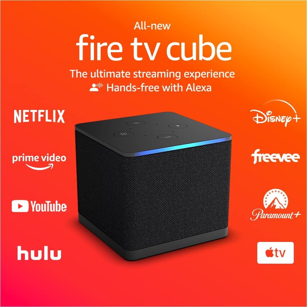 New Amazon Fire TV Cube (3rd Gen), Streaming, Alexa, Wi-Fi 6E, 4K UHD