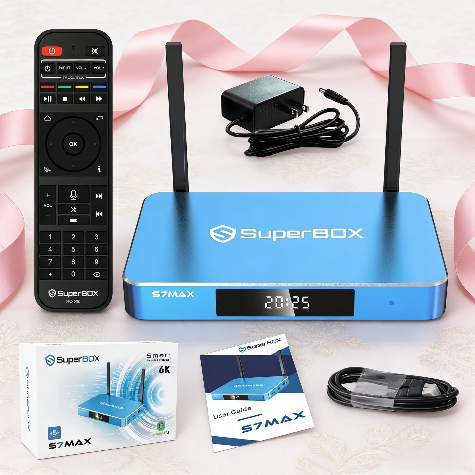 SuperBox S7 Max 6K WiFi 6 Media Player 4GB/64GB Bluetooth Voice Remote