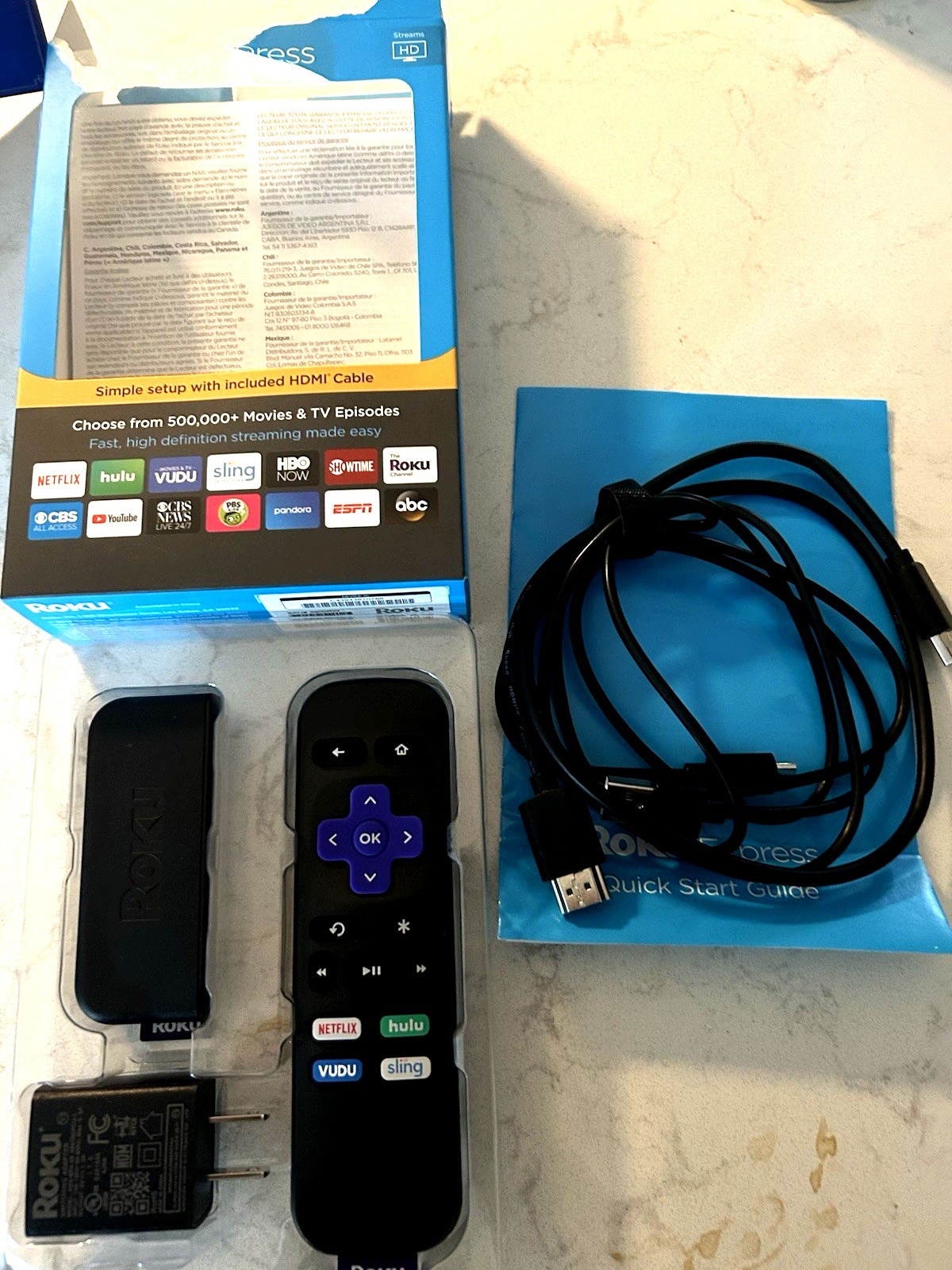 Roku Express HD Media Streamer Model 3900RW Black – Open Box