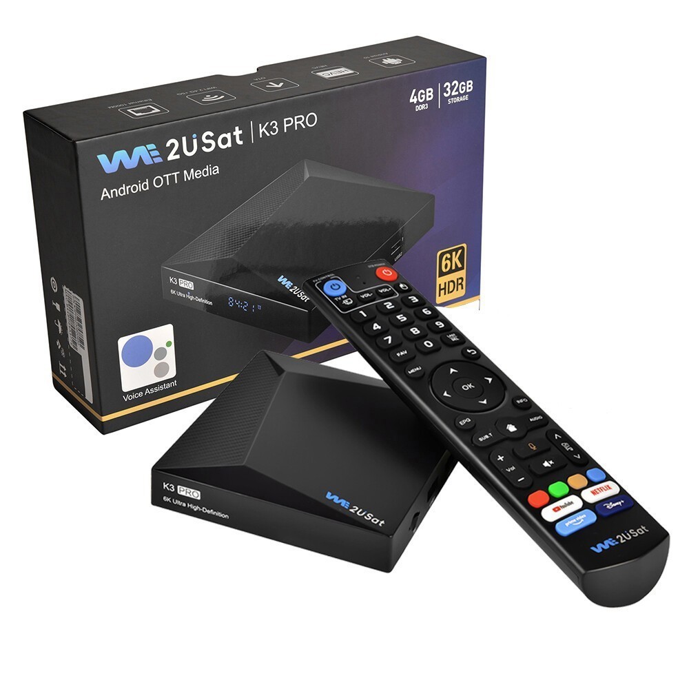 Official Genuine WE2USAT K3 PRO Android TV Box 6K UHD 4GB+32GB WiFi6 Bluetooth