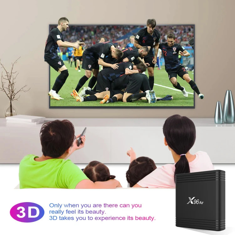 X96 Air 8K Smart TV BOX Android 9.0 Media Player with Remote Control, Quad-core
