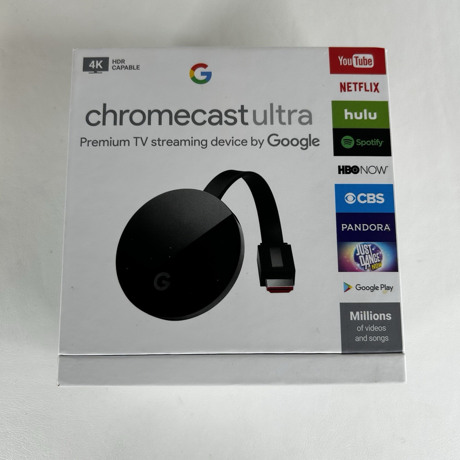 Google Chromecast Ultra 4K Digital Media Streamer – Black (GA3A00403A14)