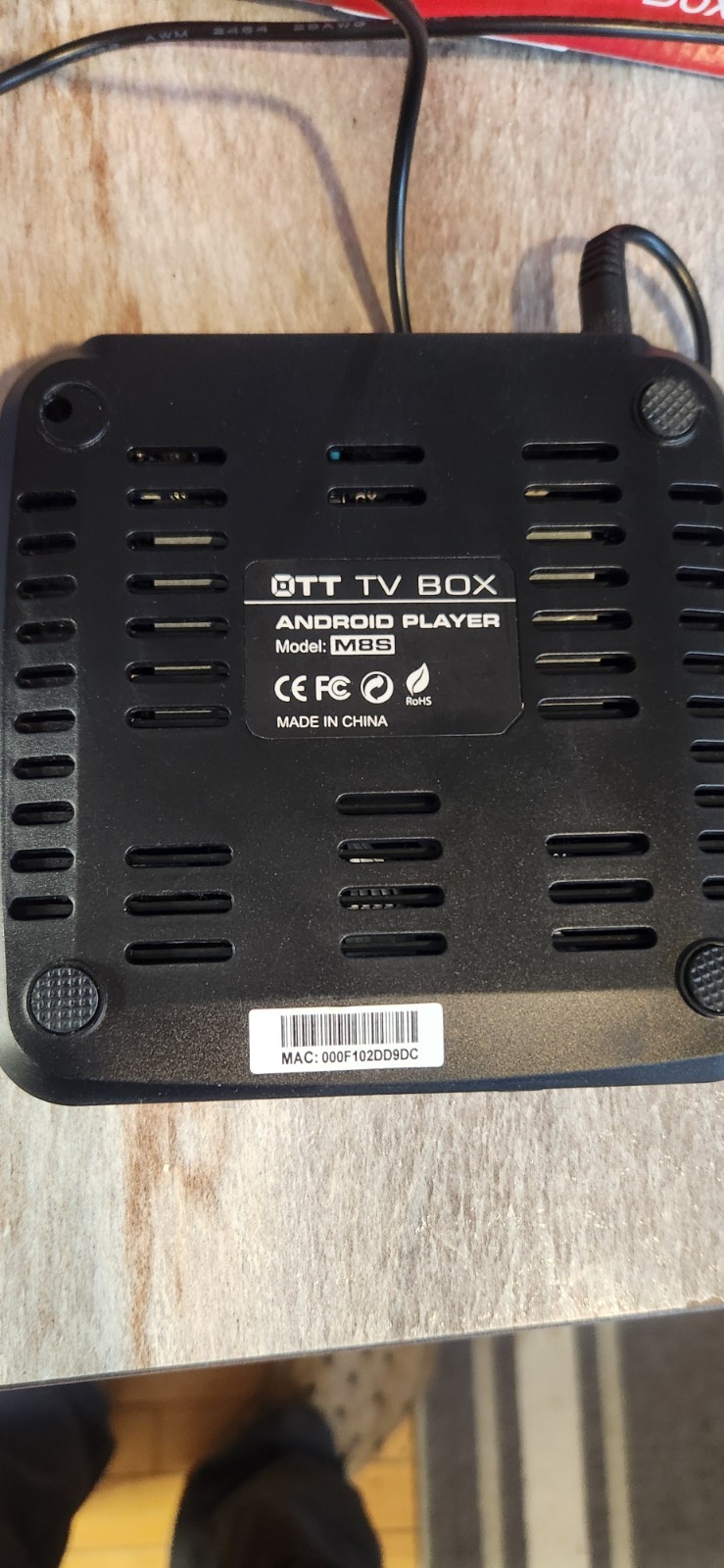 OTT M8S Android TV Box Media Streamer HDMI USB Ethernet Black Memory Card Reader