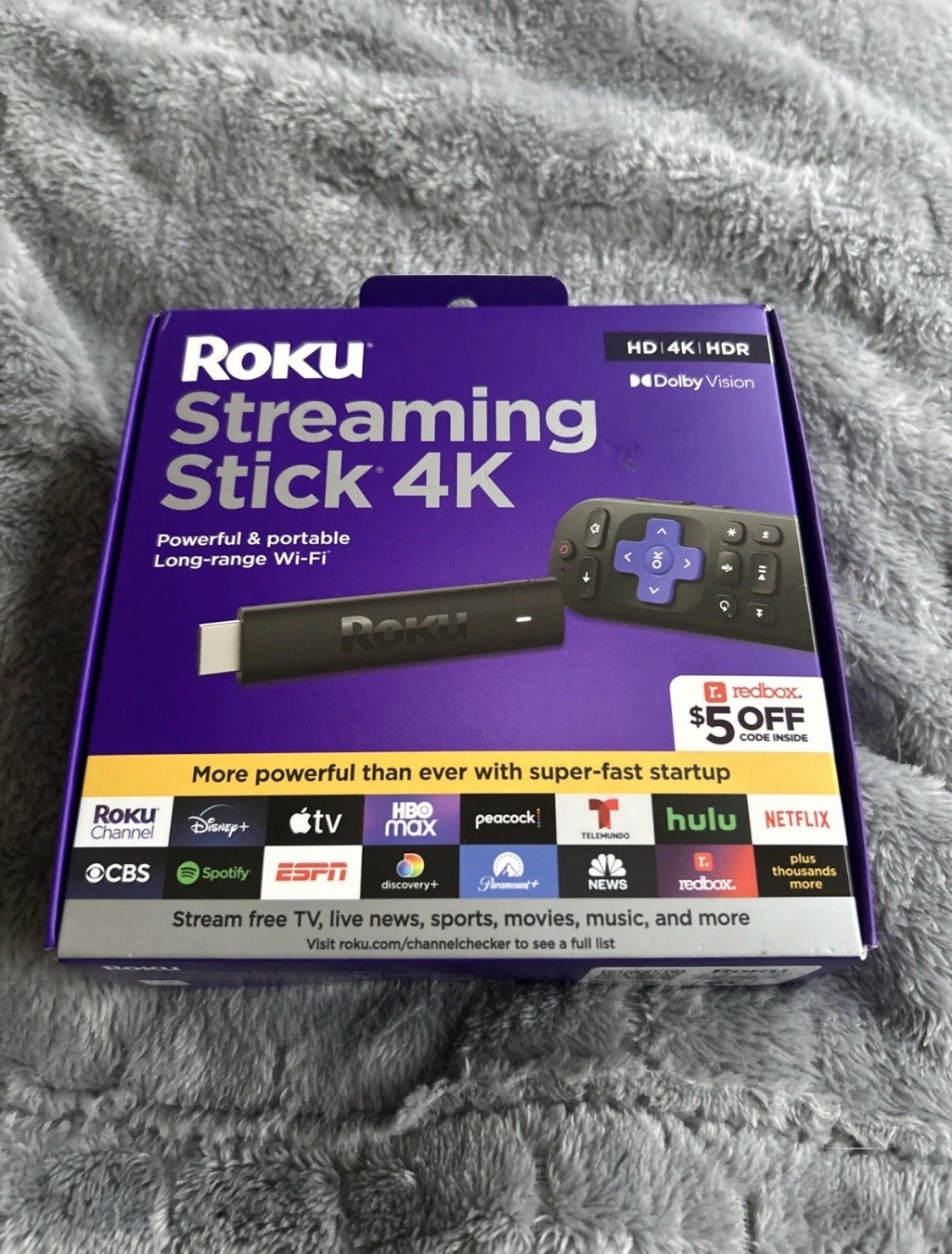 Roku Streaming Stick 4K W/ Netflix Disney Apple TV & Prime Shortcut Buttons