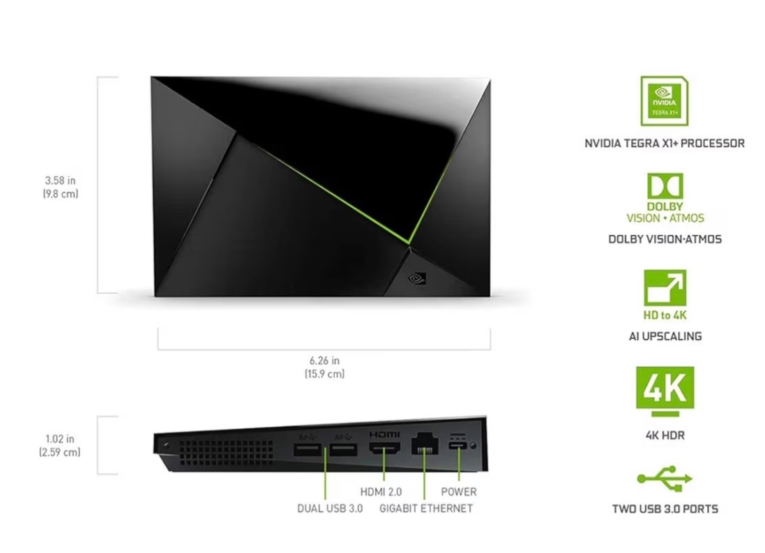 Android TV Pro | 4K HDR Streaming Media Player High Performance, Dolby Vision,