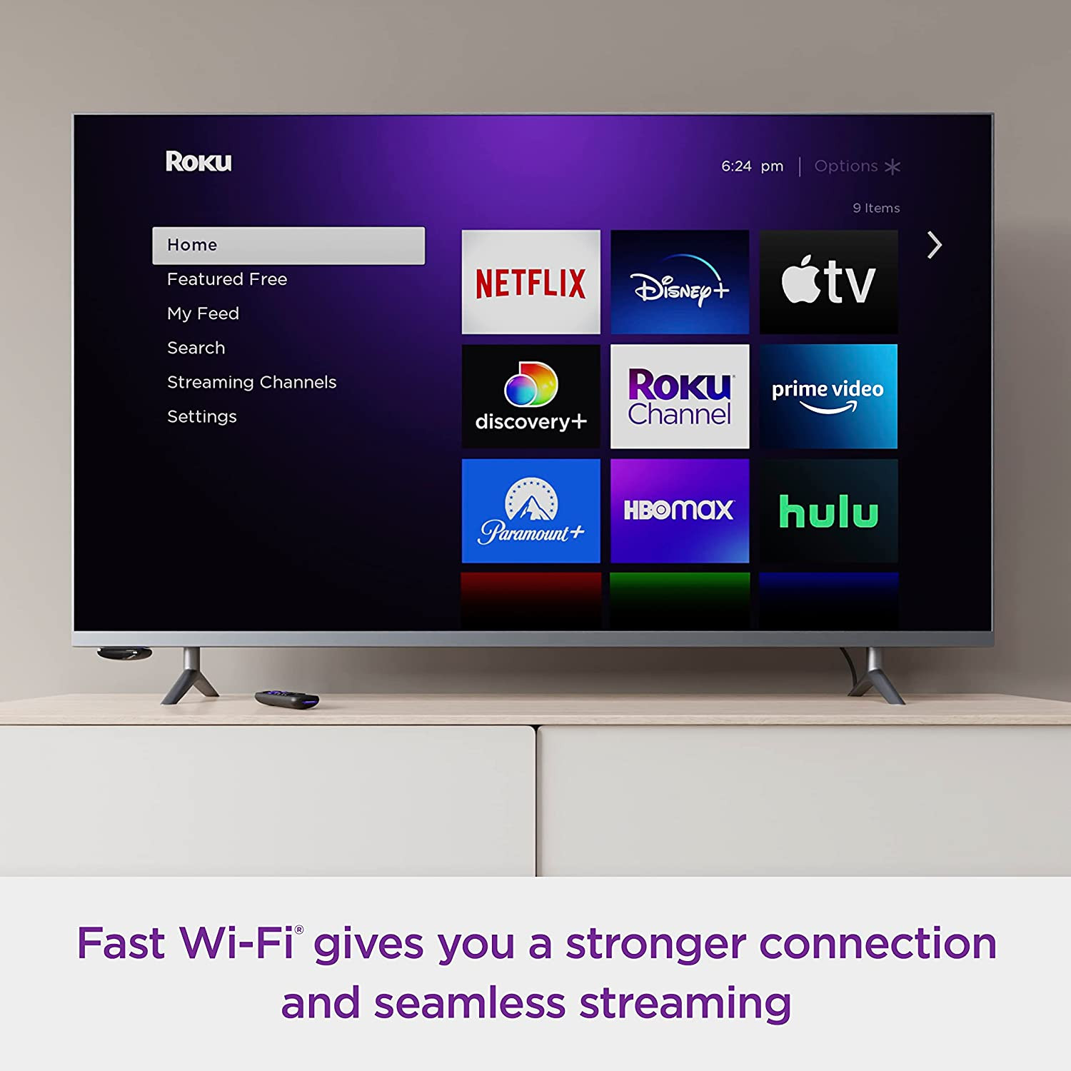 Roku Express 4K+ | Roku Streaming Device 4K/HDR, Roku Voice Remote, Free & Live