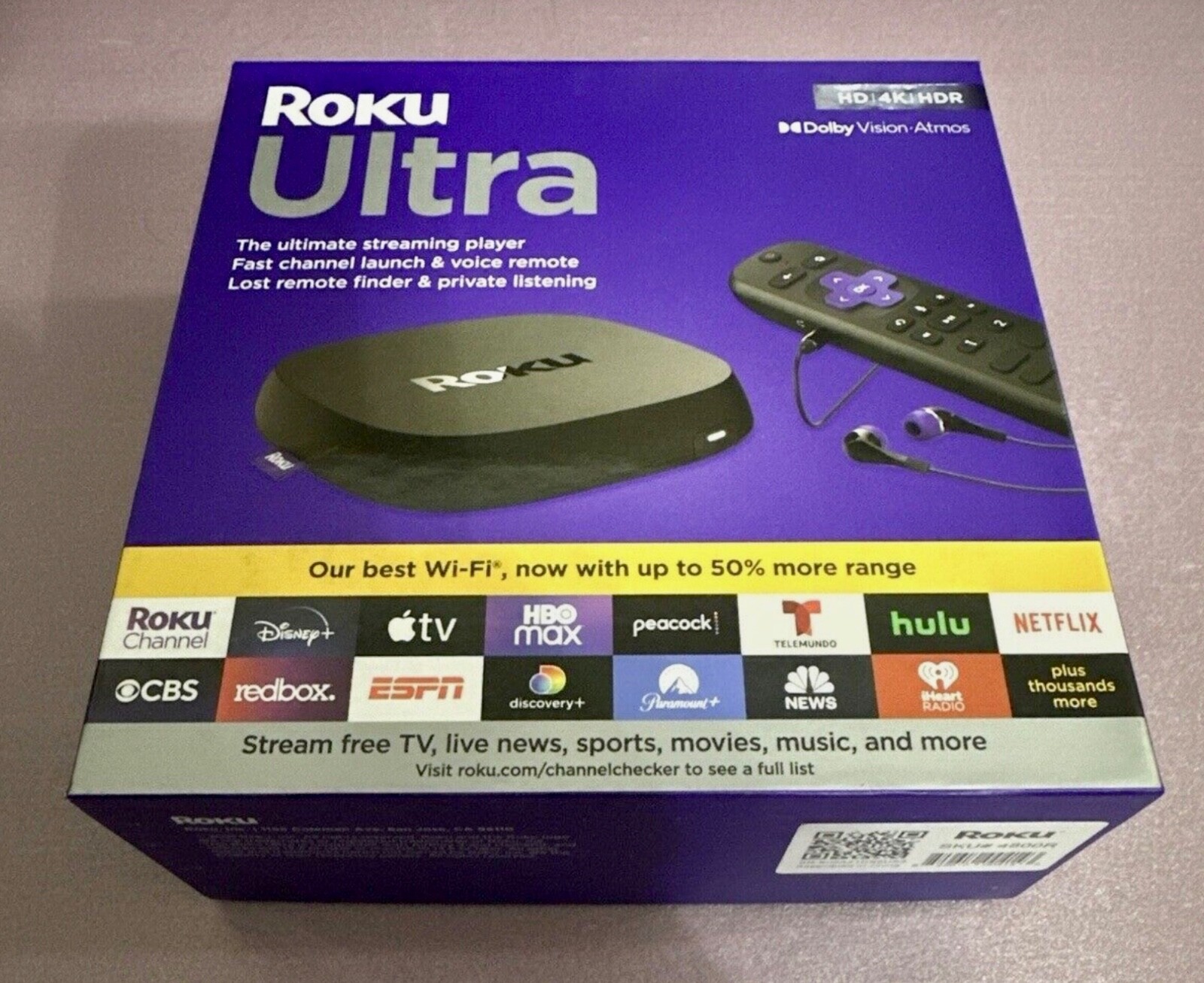 Roku Ultra 4K HD Streaming TV & Media Player Wi-Fi HDR & Dolby 4800R ~ THE BEST!