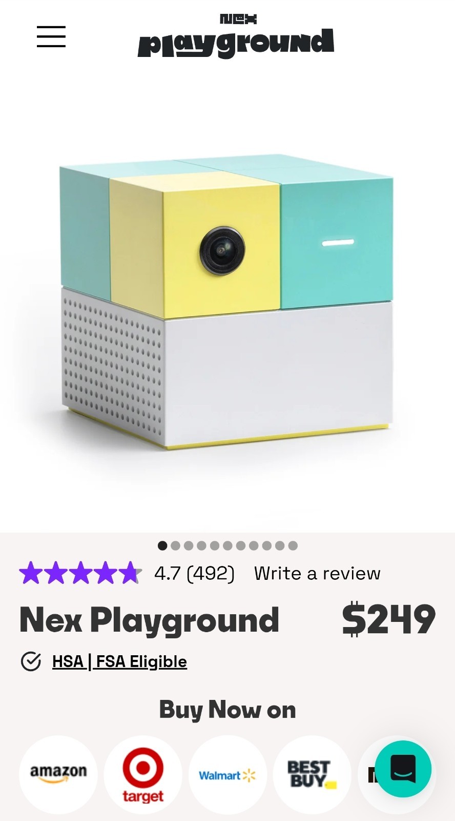 NEW!! Nex Playground Box 64GB Wi-Fi HDMI Ultra Wide-Angle Camera Motion Tracking