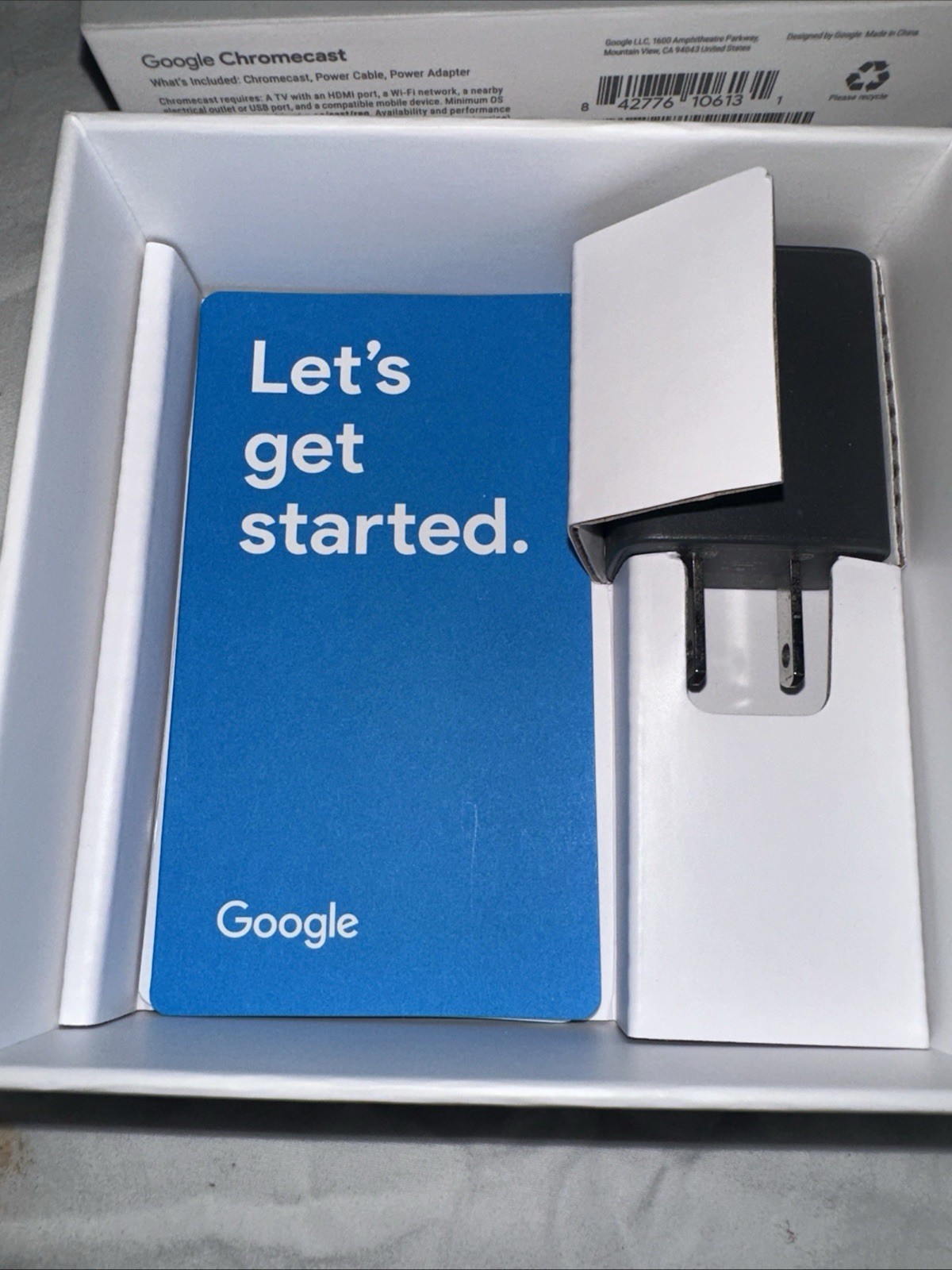 Google Chromecast 1080p Media Streaming Device NC2-6A5, HDMI, WiFi, Chrome
