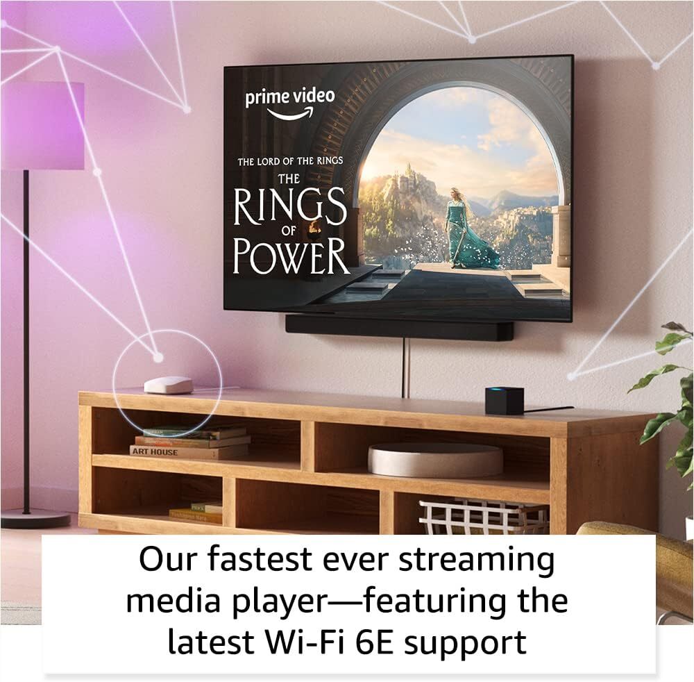 Fire TV Cube, Hands-Free Streaming Device with Alexa, Wi-Fi 6E, 4K Ultra HD NEW