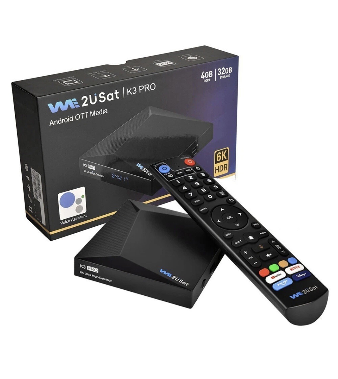 We2USat K3 PRO Android Smart TV Box – Streaming and Cable TV.
