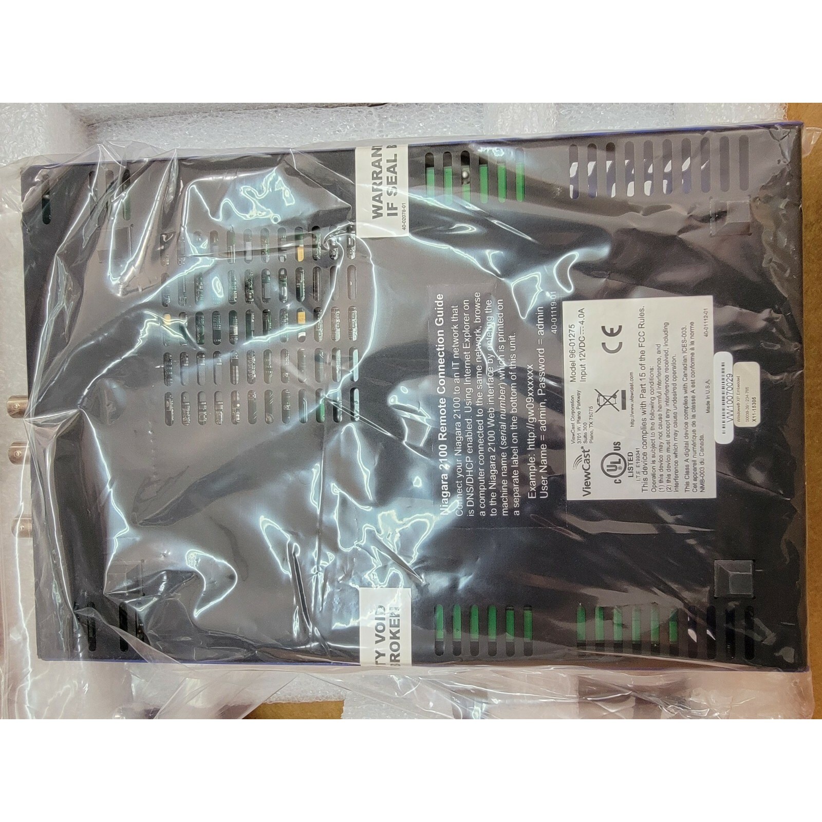 Viewcast 95-01275 Digital Media Streamer Streaming Video Appliance OPEN BOX