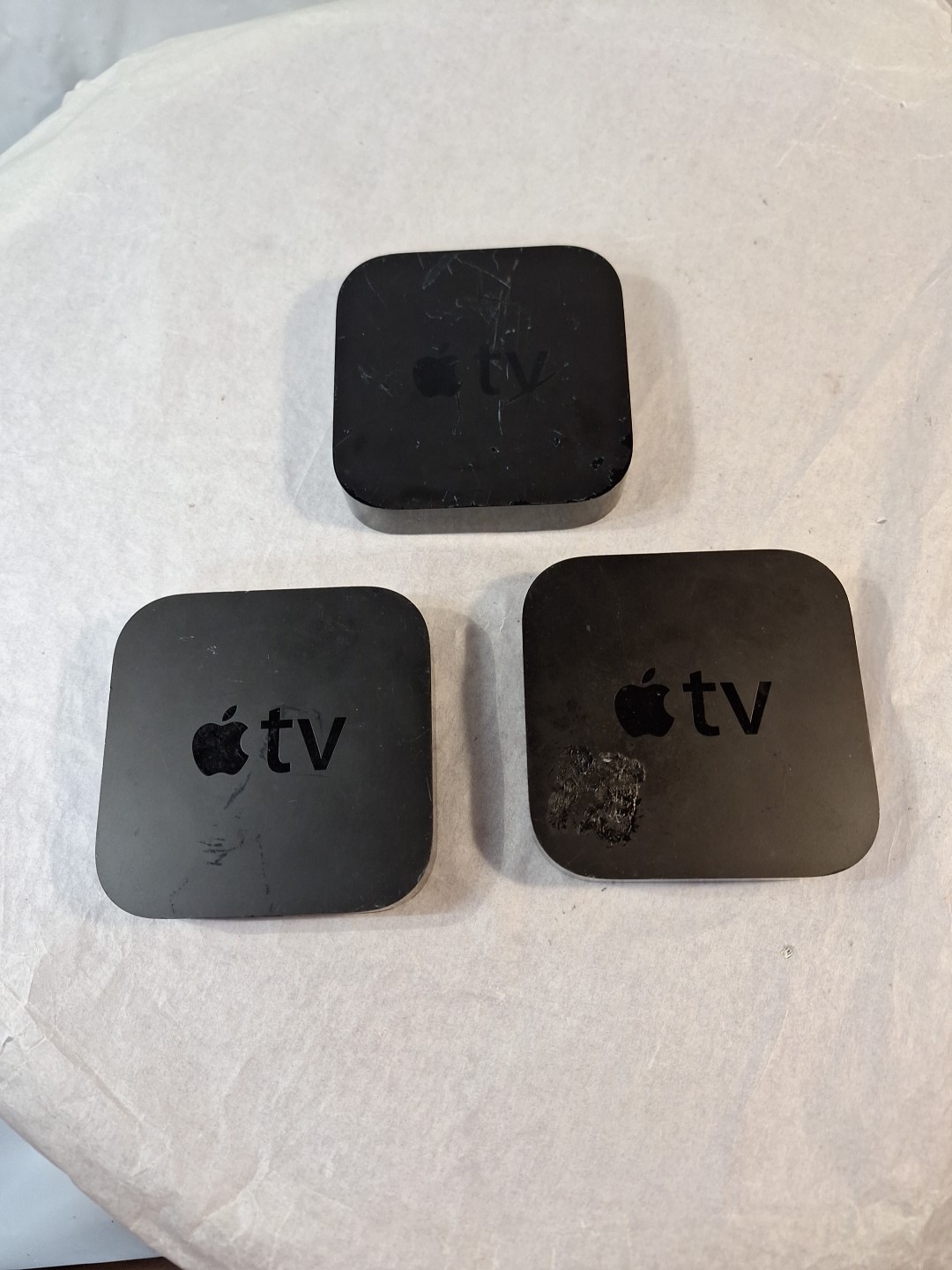 Apple TV Streamers Lot of 3 for parts or repair no cables