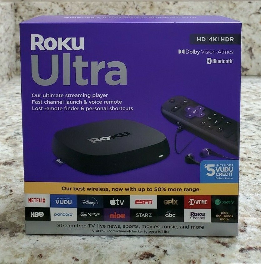 ROKU ULTRA 4K UHD Media Player Dolby Vision Atmos 4800RW – Sealed NEW